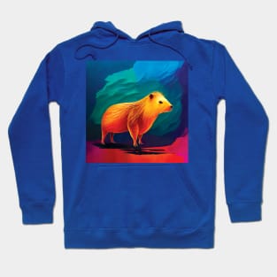 Colourful capybara painting Hoodie